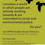 OPIRG is looking for new Board members! Elections fast approaching!