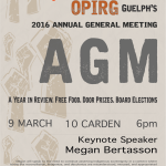 OPIRG Guelph AGM with Keynote Megan Bertasson