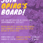 OPIRG Board Nominations and Elections — 2018!