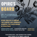 OPIRG Guelph Board Nominations & Elections 2020