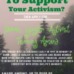 Dawn Gugler Activist Training Award- ACCEPTING APPLICATIONS